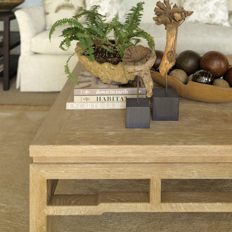 Table moderne Ming, Lime délavée, H 16,25 po x L 42 po x l 42 po