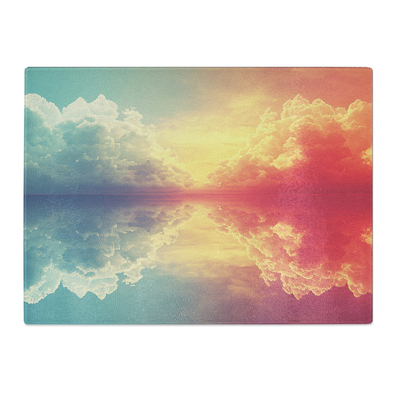 Sunrise View  Glass Chopping Board