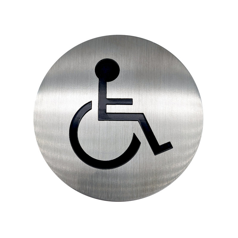Round Restoom Door Sign by Linnea