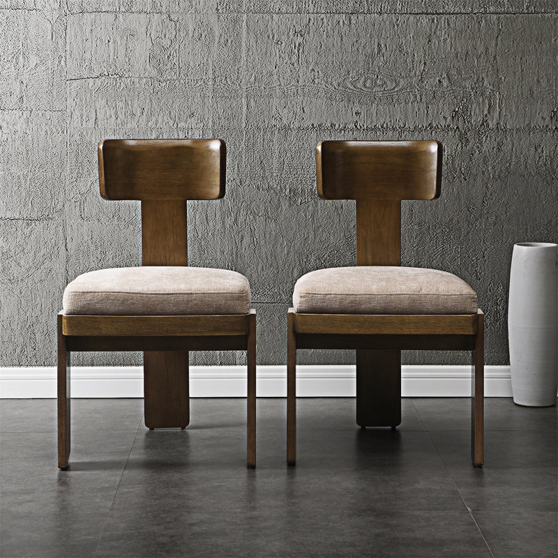 Ensemble de 2 chaises d'appoint en bois