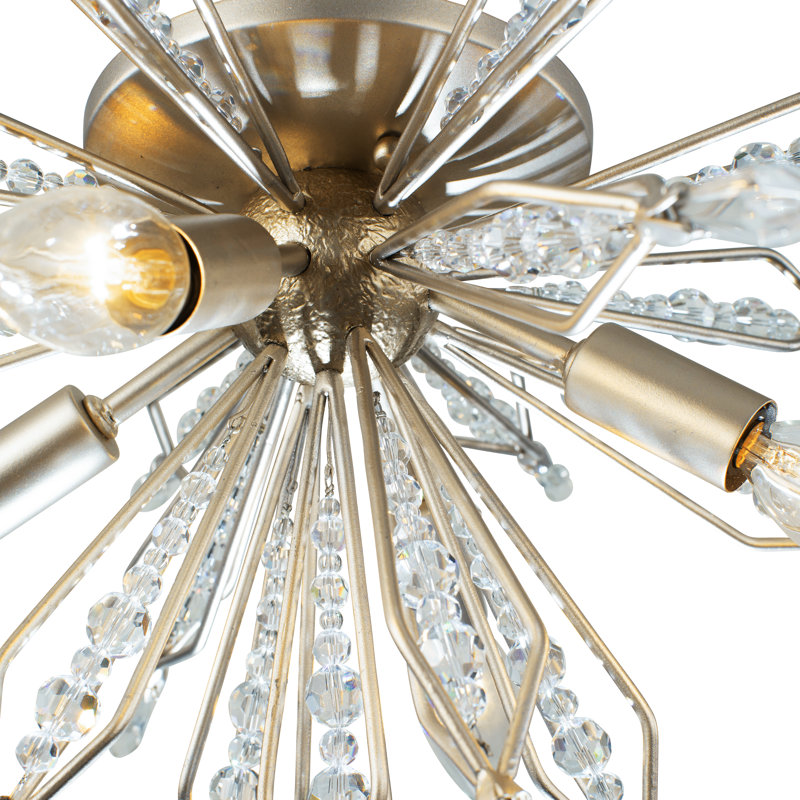 Orbital 4 - Light Sputnik Sphere Flush Mount, Gold Dust