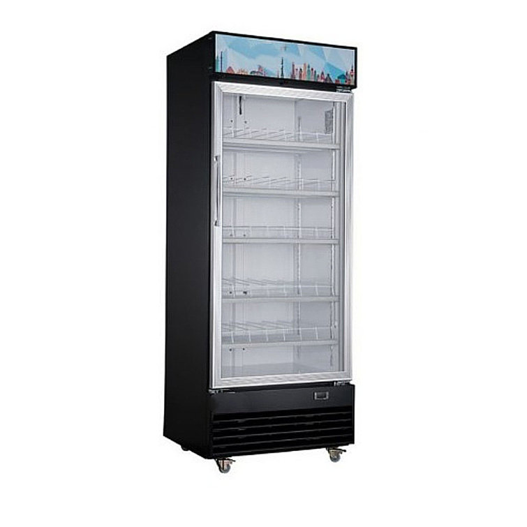 28.1 Cu. Ft. Commercial Upright One Glass Door Refrigerator Beverage Cooler In Black