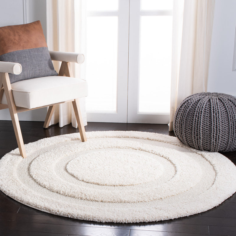Tolman Solid Colour Area Rug, Round 152 cm