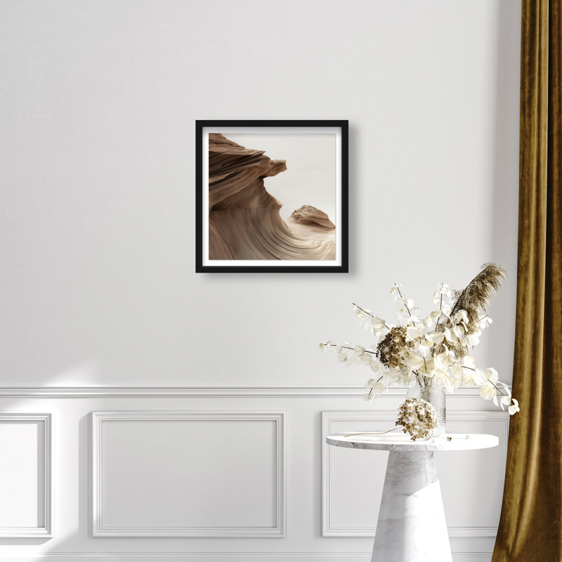Stoic Sandstone II Print by Oliver Gal, 21.5"H x 21.5"W, Black Shadowbox