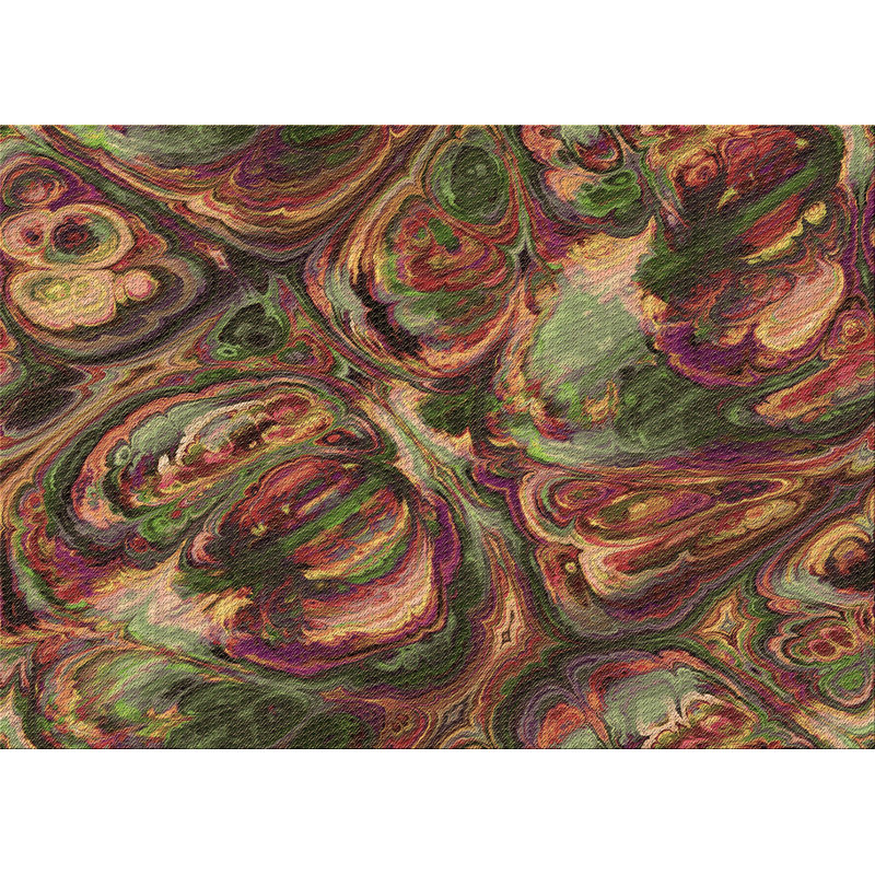 Tapis brun tissé à la machine, Rectangle 4 pi x 6 pi