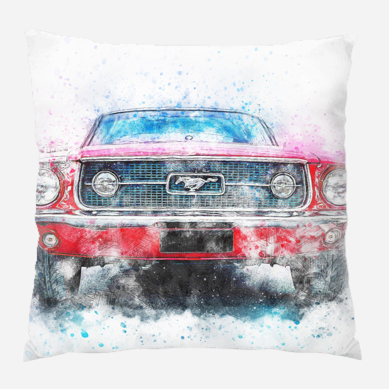 Reversible Throw Pillow, Microsuede, Indoor