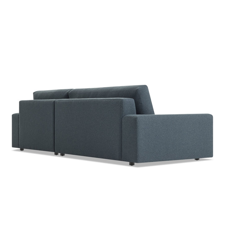 Esker Chaise Sectional, Kelso Blue Polyester, Right Hand Facing