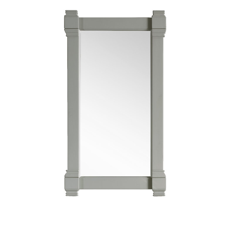 Brittany Flat Beveled Wall Mirror, Urban Gray, 39.25" x 22"