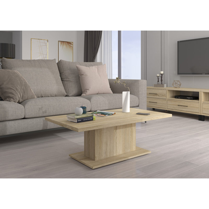 Jonnie Pedestal Coffee Table, Sonoma Oak