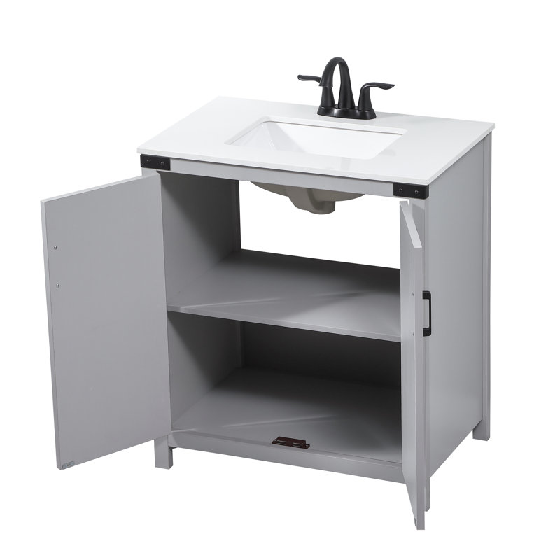 Ensemble de meuble-lavabo simple 30 po Slayton, Gris