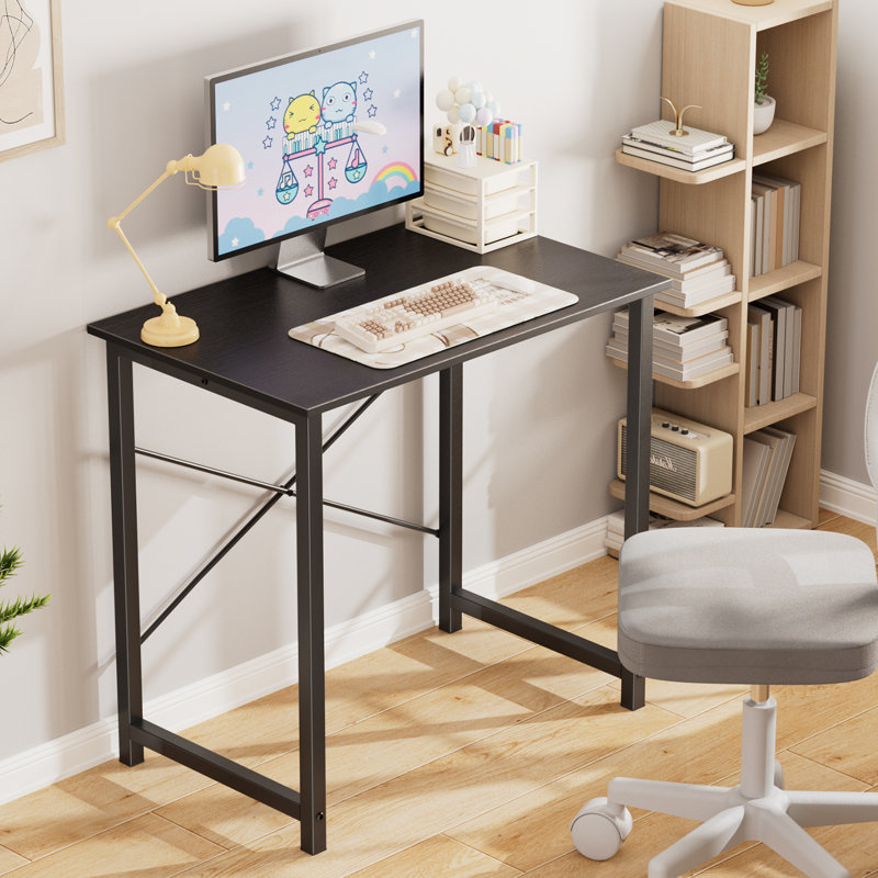  Computer Desk 31 Inch, Modern Writing Desk for Home Office with Storage Bag & Hook, Small Office Desk for Small Spaces, 31IN