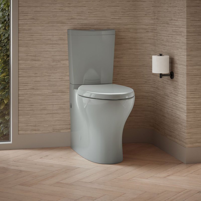 Persuade Curv Dual-Flush Toilet Tank, Ice Grey