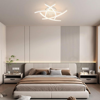 Ceiling lamp LED ceiling light living room - 32W dimmable kitchen lamp with remote control modern design living room lamp metal bedroom lamp hallway ceiling lights for children's room office