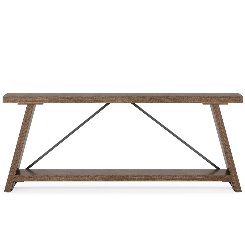 70.9” Extra Long Console Table Behind Couch, Natural