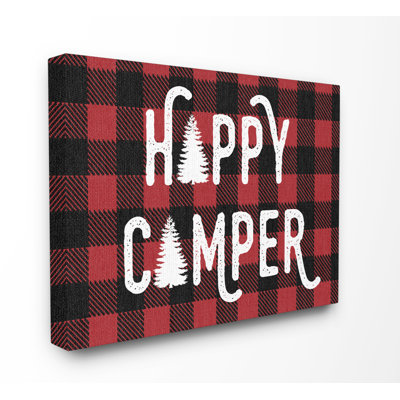 Happy Camper Red Black Wall Art