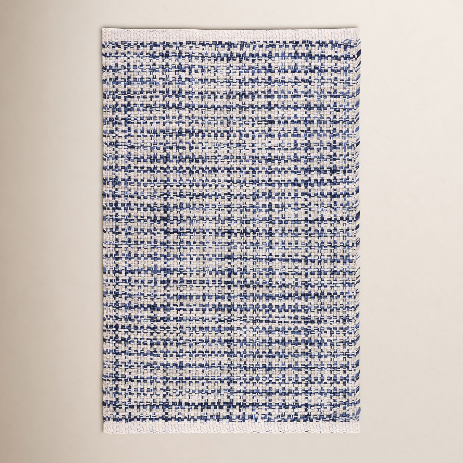 Journey Blue Hand-Woven Indoor Outdoor Rug, Rectangle 3' x 5'