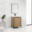 Meuble-lavabo 24 po Coffee avec lavabo en résine et rangement créatif - Portes autoportantes silencieuses modernes