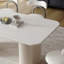 Table de salle à manger rectangulaire de style français crème-106632886