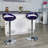 Contemporary Plastic Adjustable Height Barstool with Rounded Cutout Back and Chrome Base-969223437