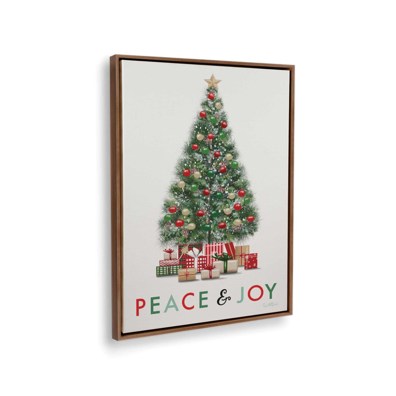 «Peace & Joy» par Elizabeth Tyndall, reproduction d'art, L 18 po x H 24 po, Brun, Toile avec cadre