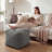 Stuffed Square Corduroy Pouf Ottoman, Shredded Foam Filled Footrest With Non-Slip Rubber Grips, Soft Fluffy & Easy To Move, Versatile Footstool For Couch-1570512582