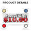 Enseigne lumineuse tout 10 dollars Tout 18 po x 48 po