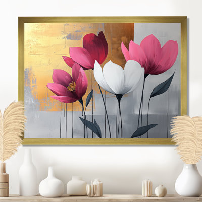 Golden Lotus Flowers Pure Form I - Lotus, art mural
