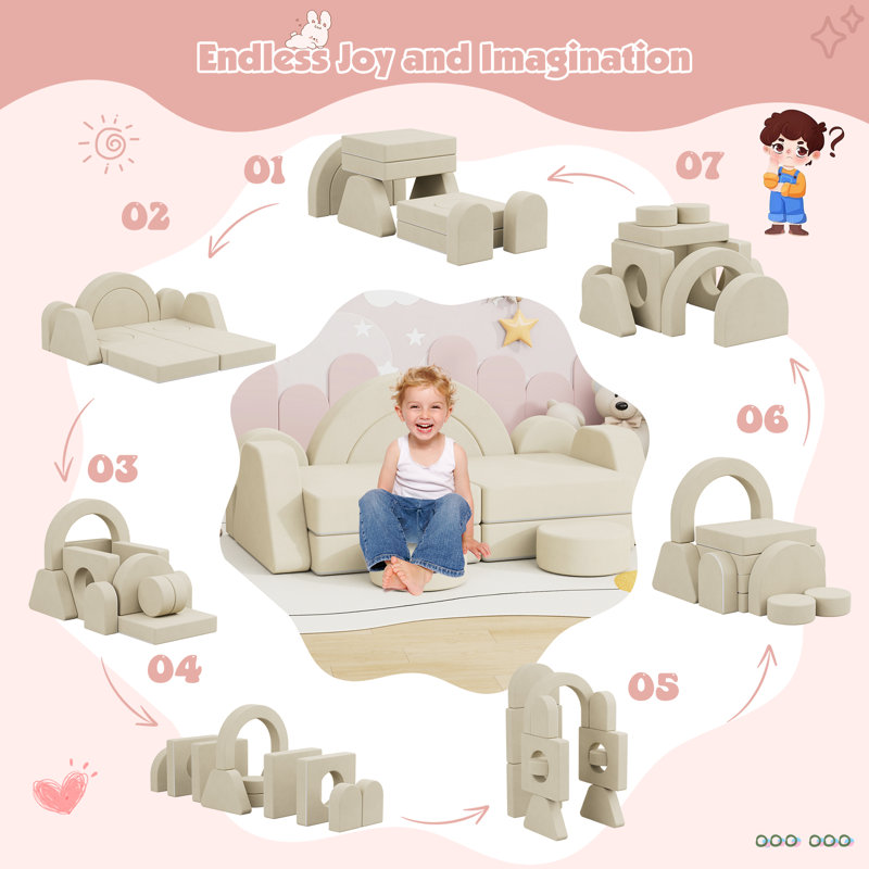 Children's Sofa / Sectional, Beige