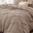 Bedsure Twin/Twin-XL Burgundy Pintuck Bed-in-a-Bag - Khaki Pinch Pleat Comforter Set with Sheets, Pillowcases & Shams for Dorm Room(Set of 5)-105523198-105523229