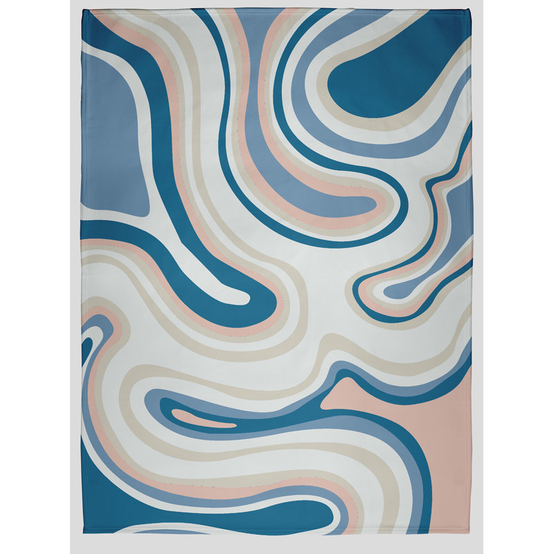 Agate Spring Throw Blanket, 30" W x 39.75" L, Teal