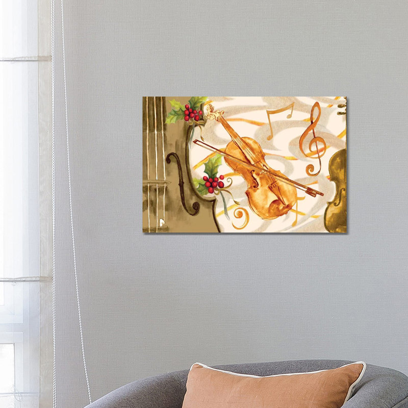 Christmas Music II 1 Piece Wrapped Canvas Painting, 66.04 cm H x 45.72 cm W x 1.91 cm D