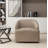 Andretta Faux Leather Swivel Barrel Chair-501394317
