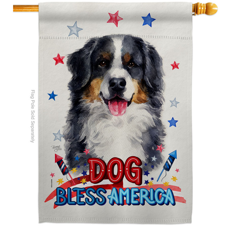 Double Sided 40'' H x 28'' W Polyester Animal House Flag