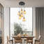 Lustre suspendu en verre pour salle à manger, luminaire suspendu 6 lumières Moder
