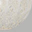 20cm H Metal Round Pendant Shade ( Uno ) in Gloss Cream