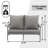 Patio Sofa Outdoor Loveseat Sofa 2-Seater