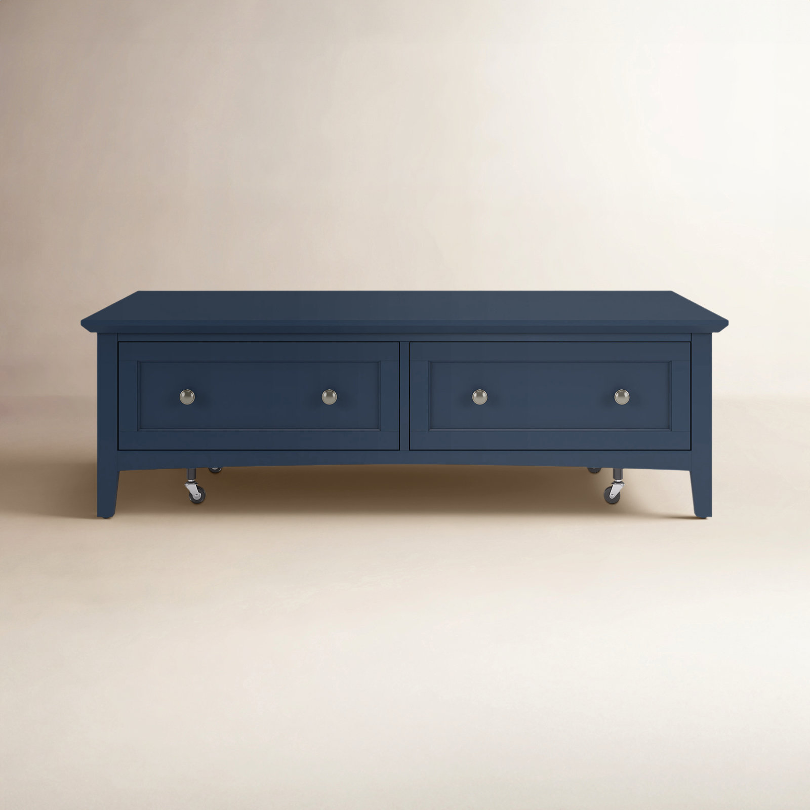 Renee 55" Mahogany Coffee Table, Blue