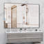 Miroir de salle de bain surdimensionné avec plateau mural amovible (miroir inclus seulement)-1616462214