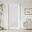 Frosted Glass 1-Lite Sliding Pocket Door White Standard Door with Hardware Kit Set-100041328