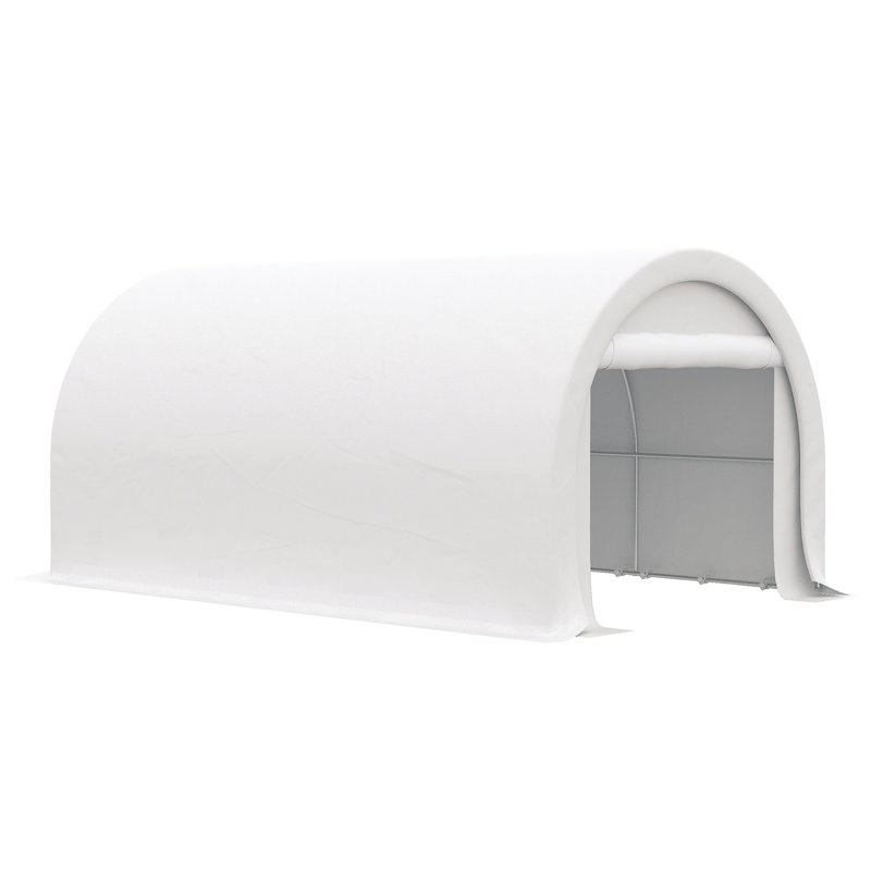 Carport, Heavy Duty Portable Garage Storage Tent With Large Zippered Door, Anti-UV PE Canopy Cover For Car, Truck, Boat, Motorcycle, Bike, Garden Tools, Outdoor Work, Beige