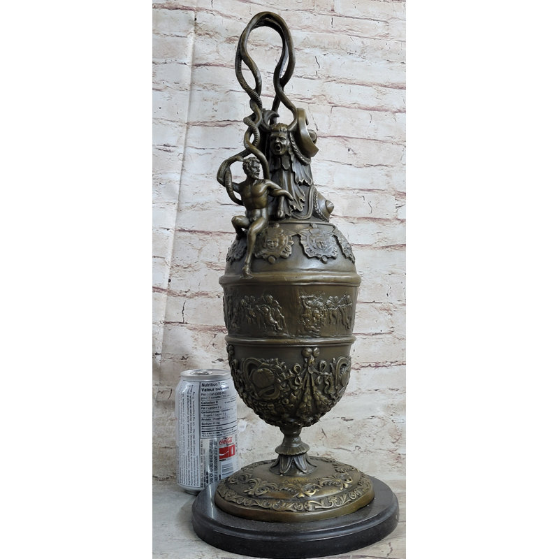 Sculpture grecque antique fabriquée à la main en bronze antique