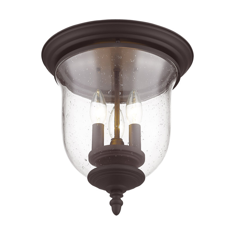 Plafonnier encastré 3 lumières 11,5 po Aaven, Bronze