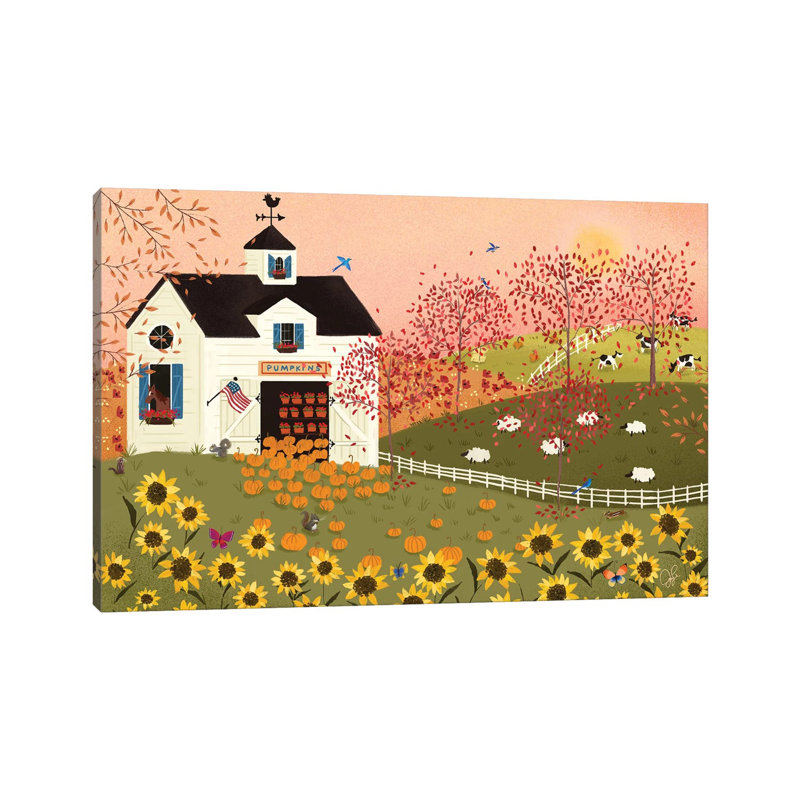 «Folk Art Fusion IV» par Joy Laforme, impression sur toile tendue, H 12 po x l 18 po x 1,5 po
