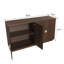 Buffet moderne avec portes arquées, armoires de rangement rétro avec tablettes réglables pour la cuisine et la salle à manger-129906992
