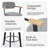 Swivel Upholstered 25.59"" Bar Stool with solid Wood Frame-1981216504