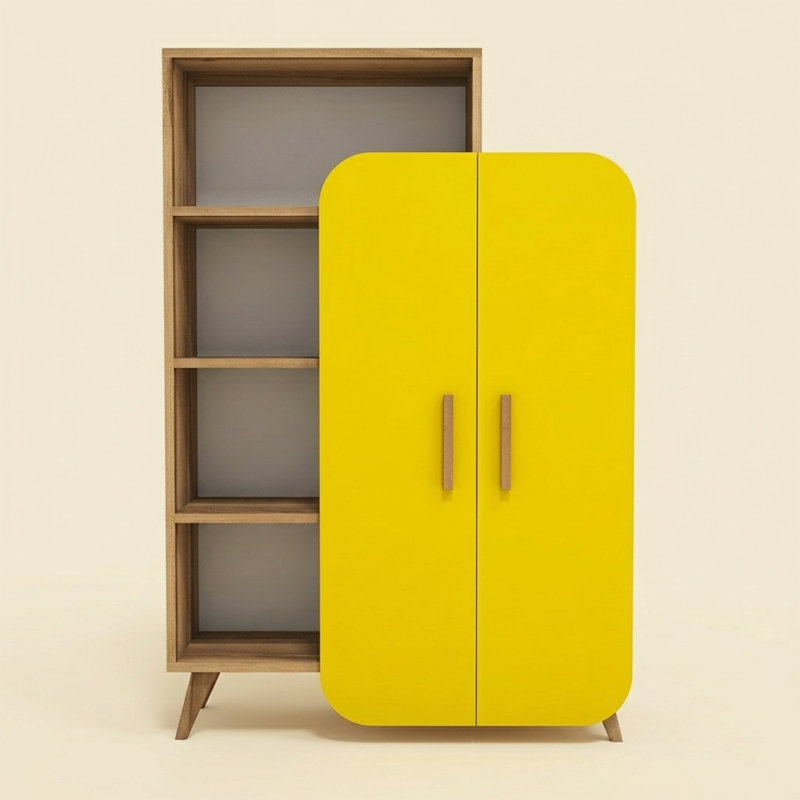 Bibliothèque standard avec rangement Hollins Mid-Century
