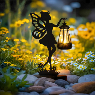 Fairies Silver Garden Statue