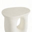 Table d'appoint d'extérieur MGO, finition terrazzo d'aspect travertin pour patio / terrasse / jardin