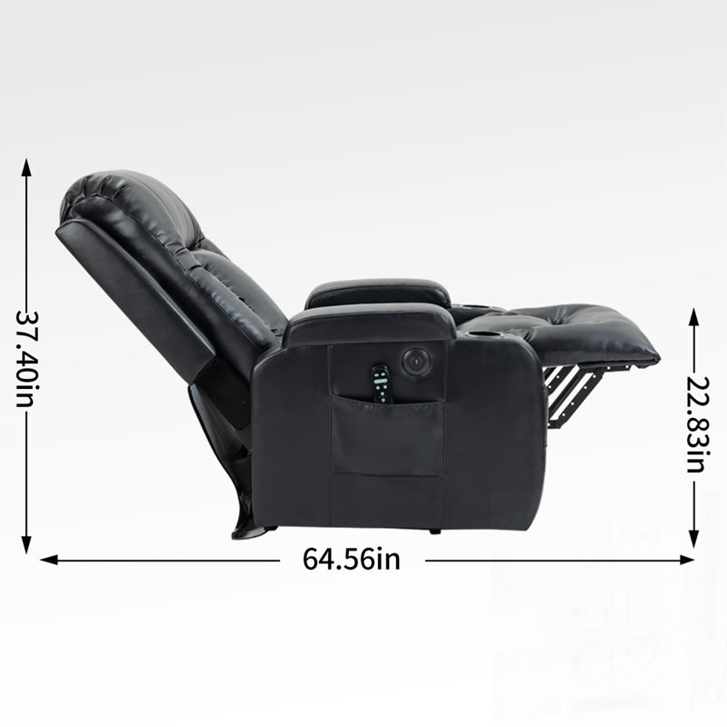 Fauteuil inclinable Infinite Position Lift pour personnes âgées, avec massage par vibration à 8 points, chauffage lombaire et port de charge USB