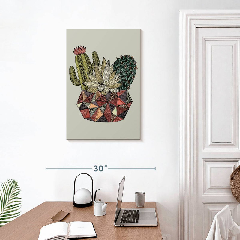 Harnek Geometric Cactus, 30" H x 20" W